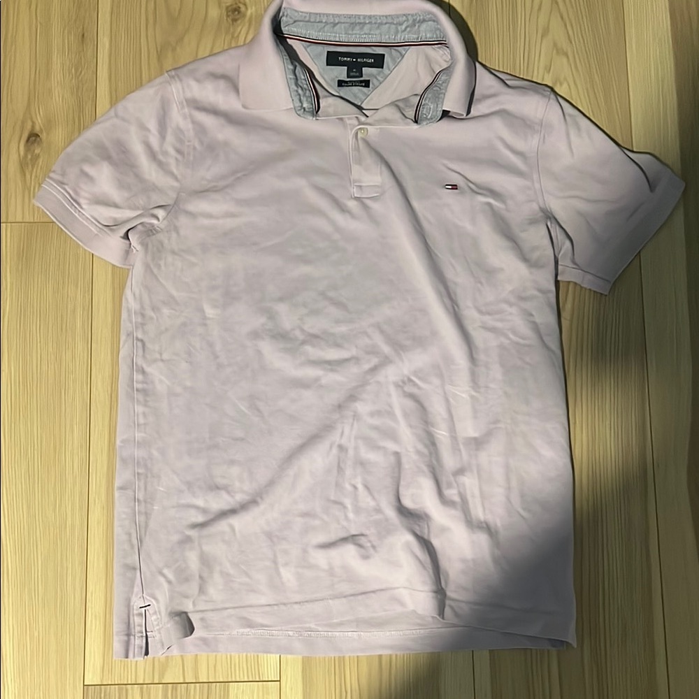 Tommy Hilfiger Pink Polo Shirt Classic Style